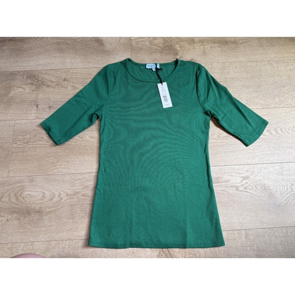 Michael Stars Tops - NWT Womens Michael Stars Tara Crew Neck Tee ultra rib beetle green tshirt size M